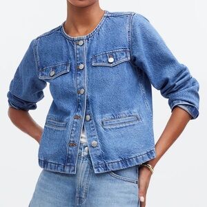 BNWT Madewell Denim Lady Jacket in Lakecourt Blue sz S
